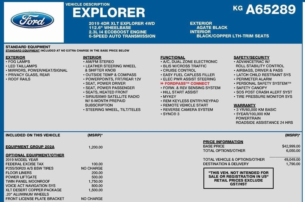 Ford Explorer XLT 4WD 2019