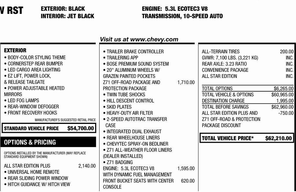 Chevrolet Silverado 1500 RST Crew Cab 4WD 2024