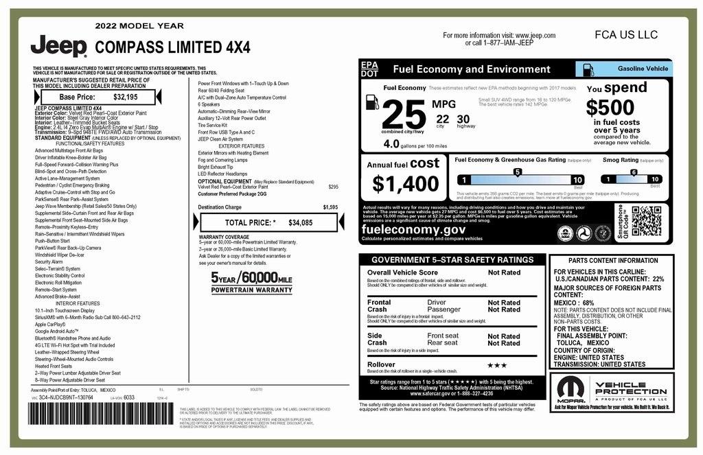 Jeep Compass Limited 4WD 2022