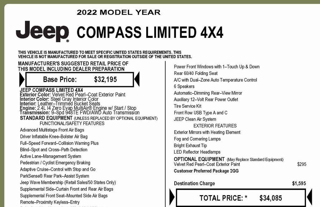 Jeep Compass Limited 4WD 2022