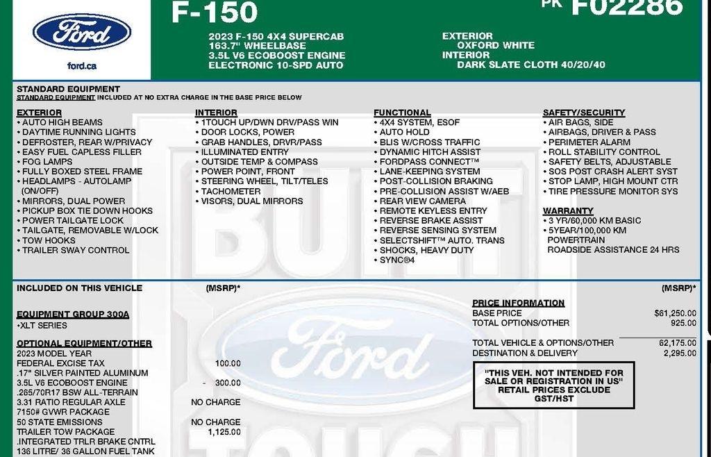 Ford F-150 XLT SuperCab 8-ft. Bed 4WD 2023