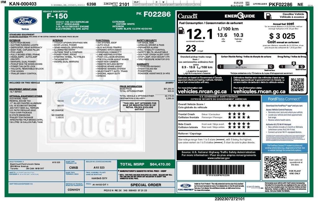 Ford F-150 XLT SuperCab 8-ft. Bed 4WD 2023