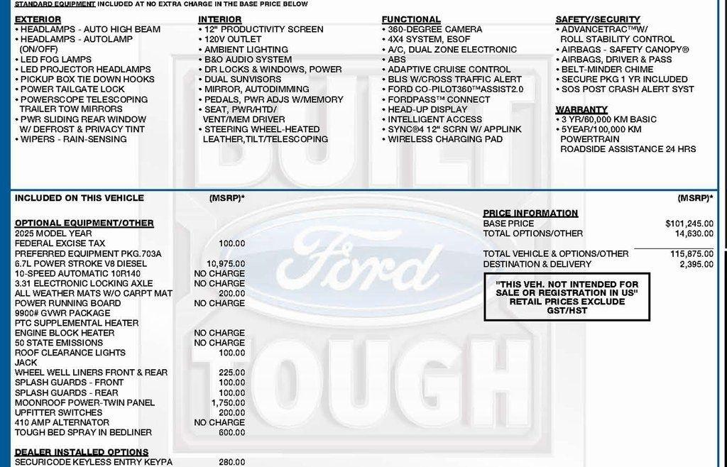 Ford F-250 SD Platinum Crew Cab 4WD 2025