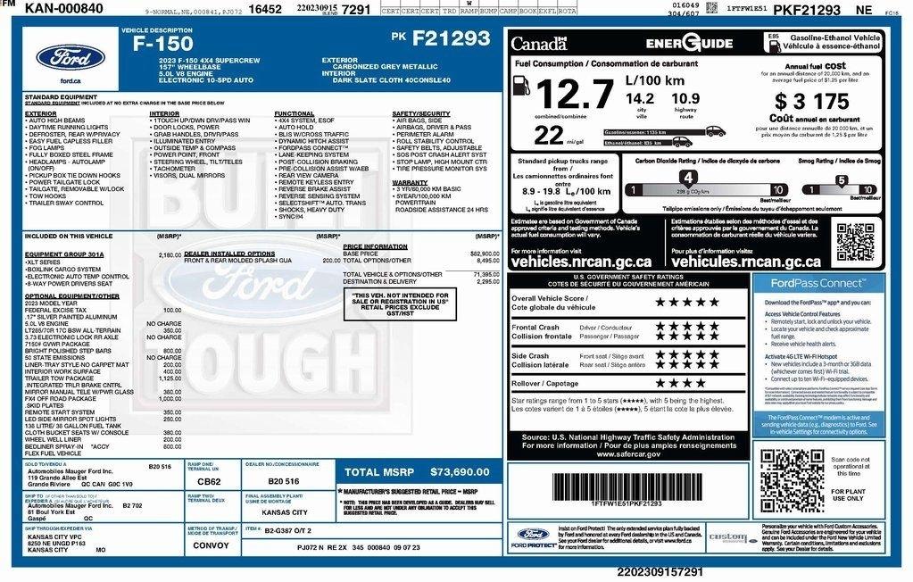 Ford F-150 XLT SuperCrew 5.5-ft. Bed 4WD 2023