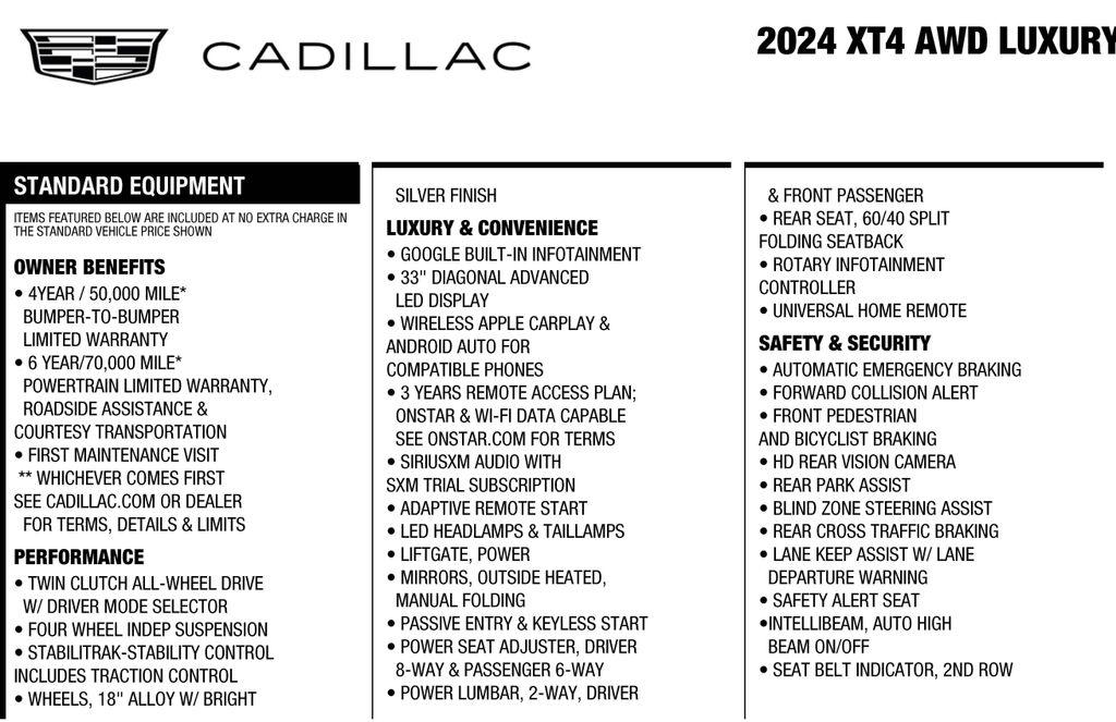 Cadillac XT4 Luxury AWD 2024