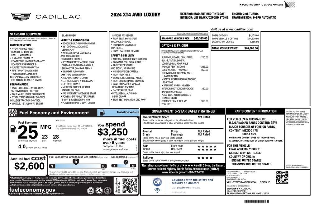 Cadillac XT4 Luxury AWD 2024