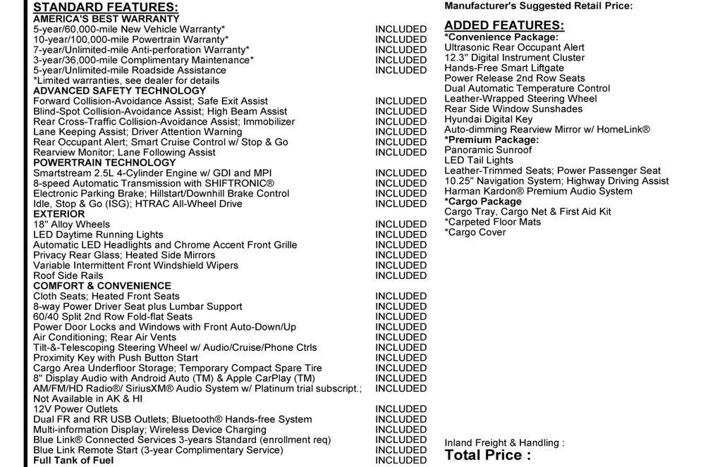 Hyundai Santa Fe SEL AWC w/Premium Package 2022