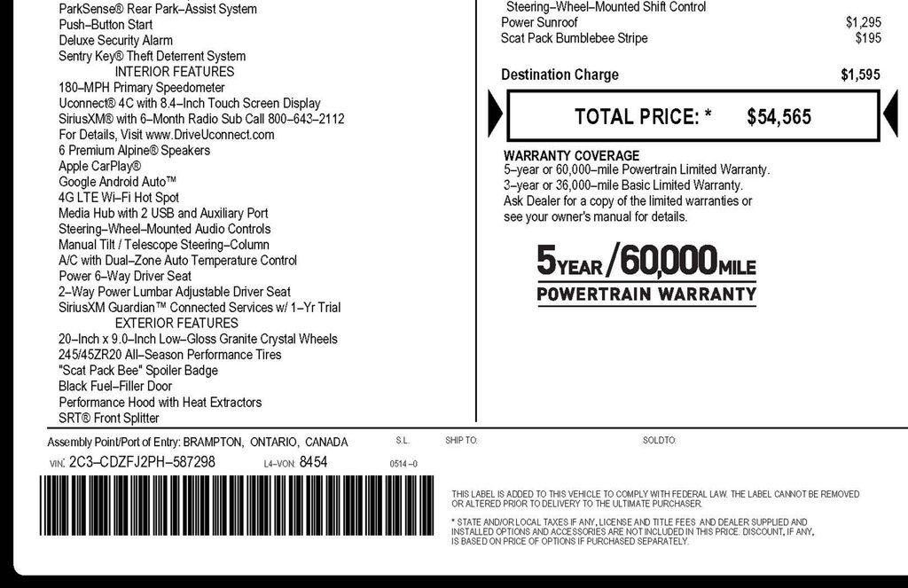 Dodge Challenger R/T SCAT Pack 2023