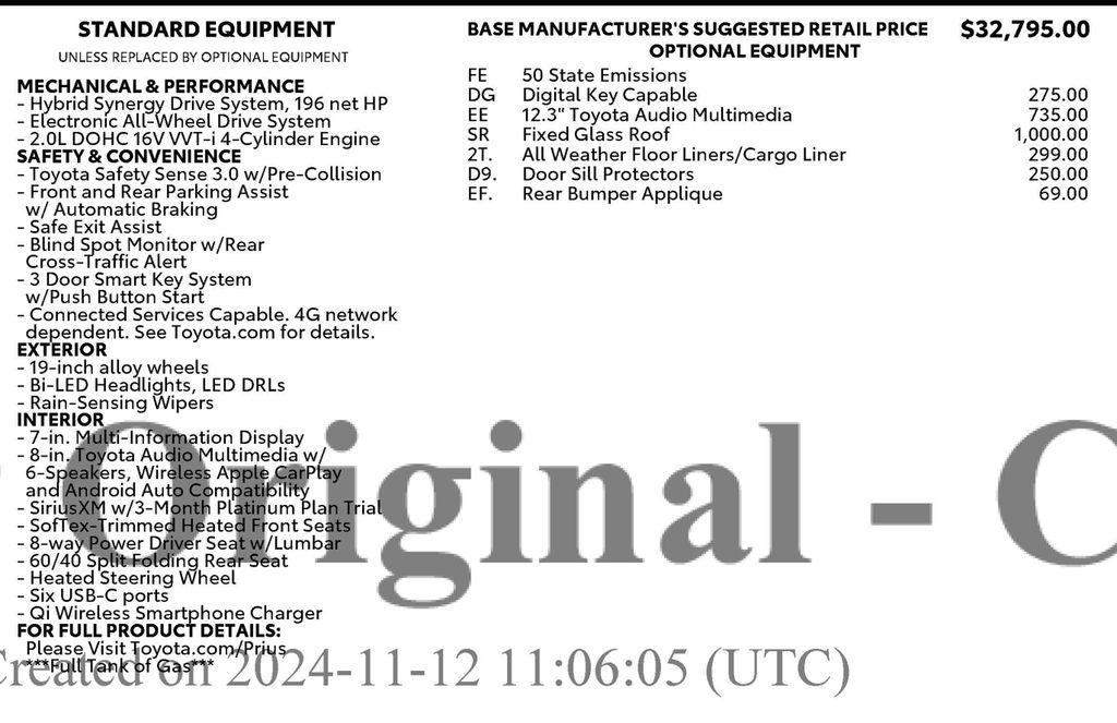 Toyota Prius XLE AWD 2024