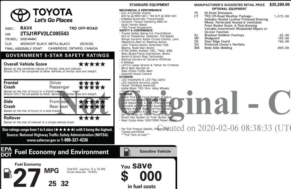 Toyota RAV4 Adventure AWD 2020