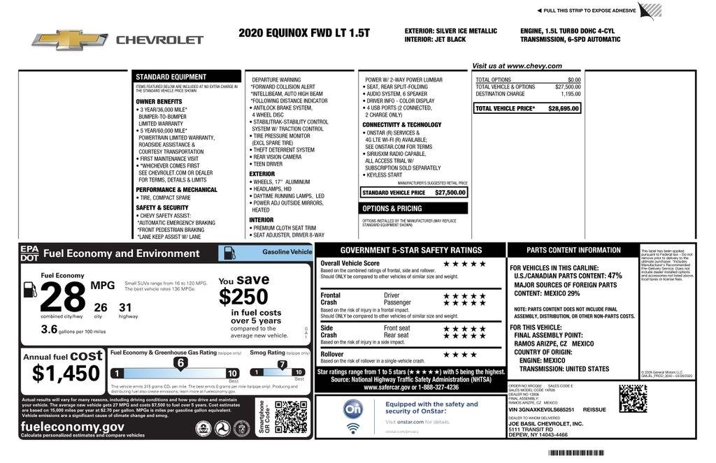 Chevrolet Equinox LT 2WD 2020