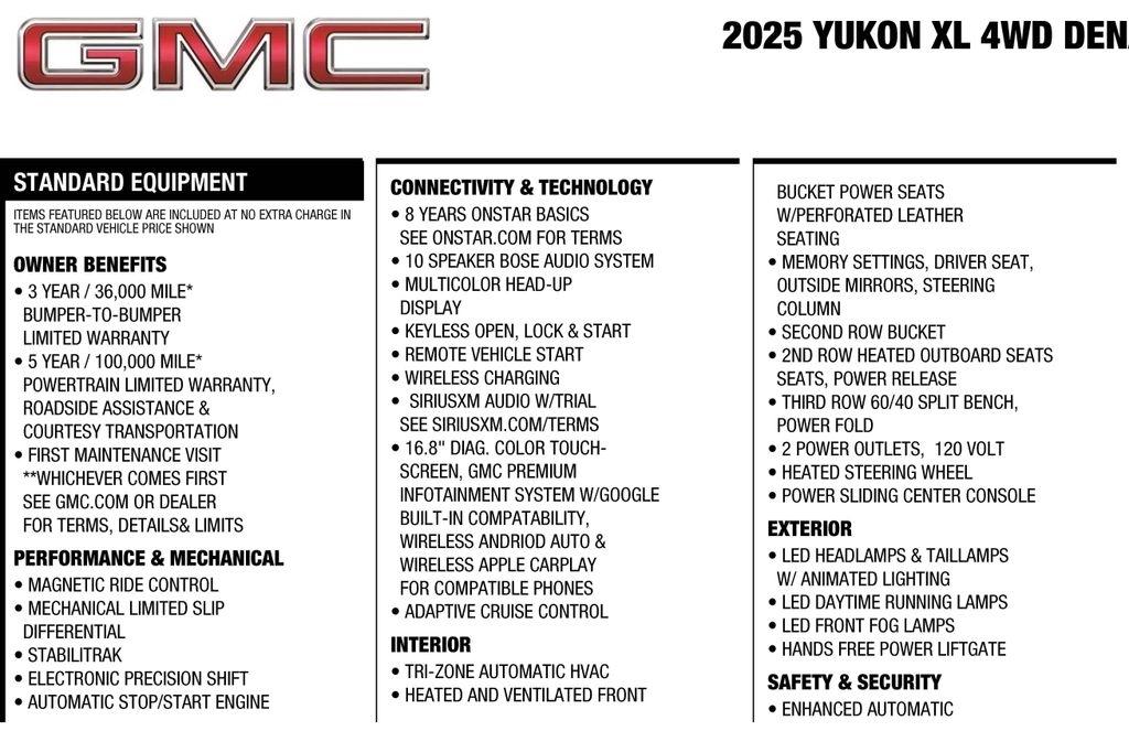 GMC Yukon XL Denali 4WD 2025