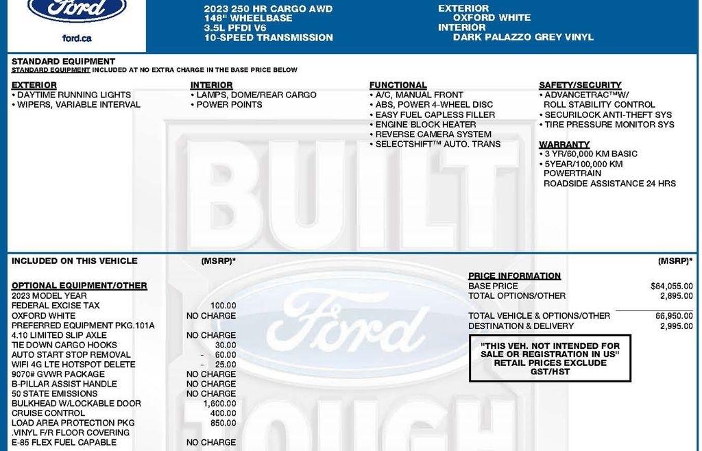 Ford Transit 250 Van High Roof w/Sliding Pass. 148-in. WB EL 2023