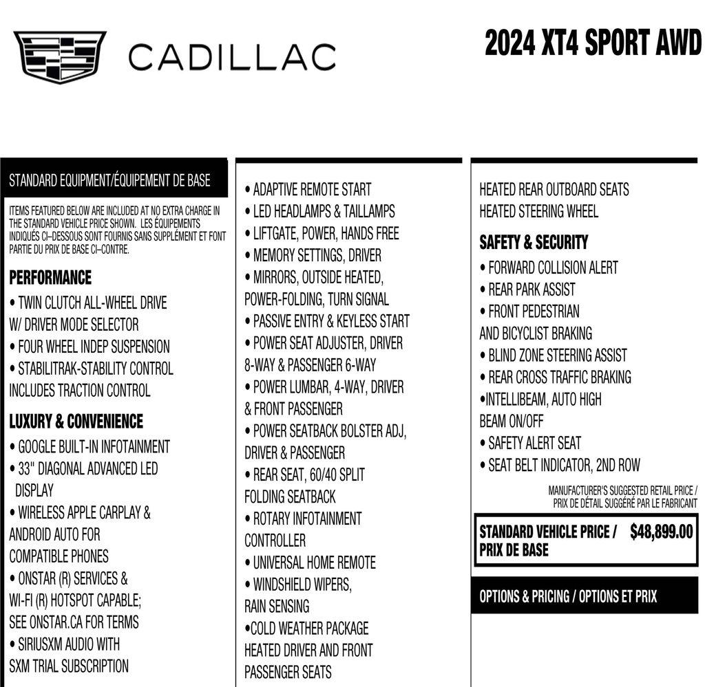 Cadillac XT4 Sport AWD 2024