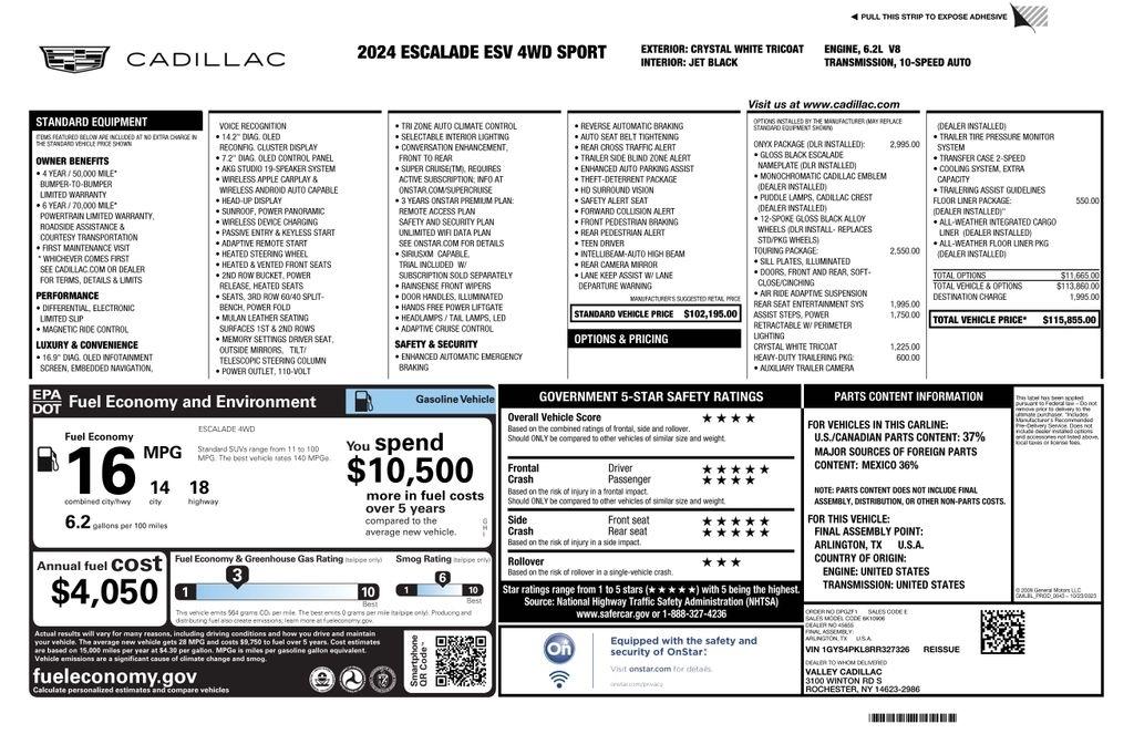 Cadillac Escalade ESV Sport AWD 2024