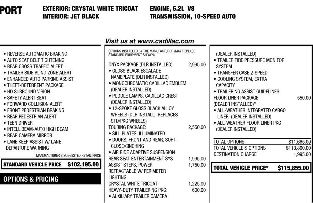 Cadillac Escalade ESV Sport AWD 2024