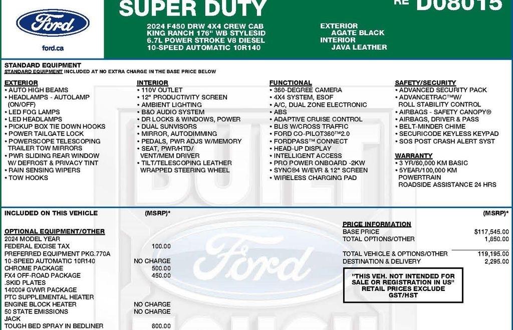 Ford F-450 SD King Ranch Crew Cab DRW 4WD 2024