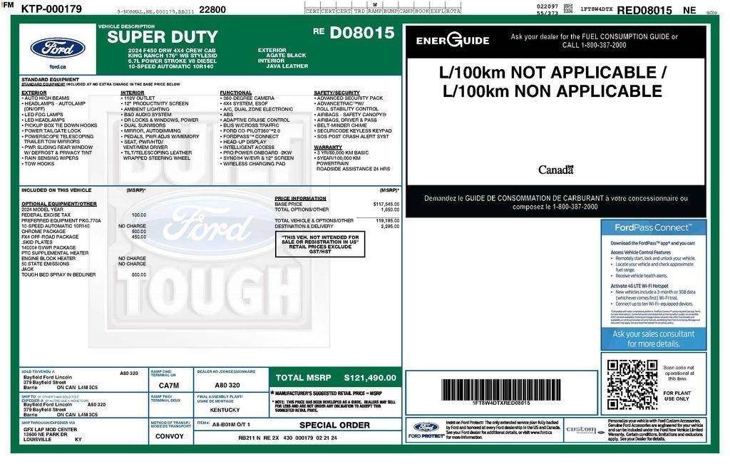 Ford F-450 SD King Ranch Crew Cab DRW 4WD 2024