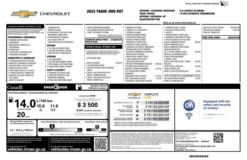 Chevrolet Tahoe RST 4WD 2023