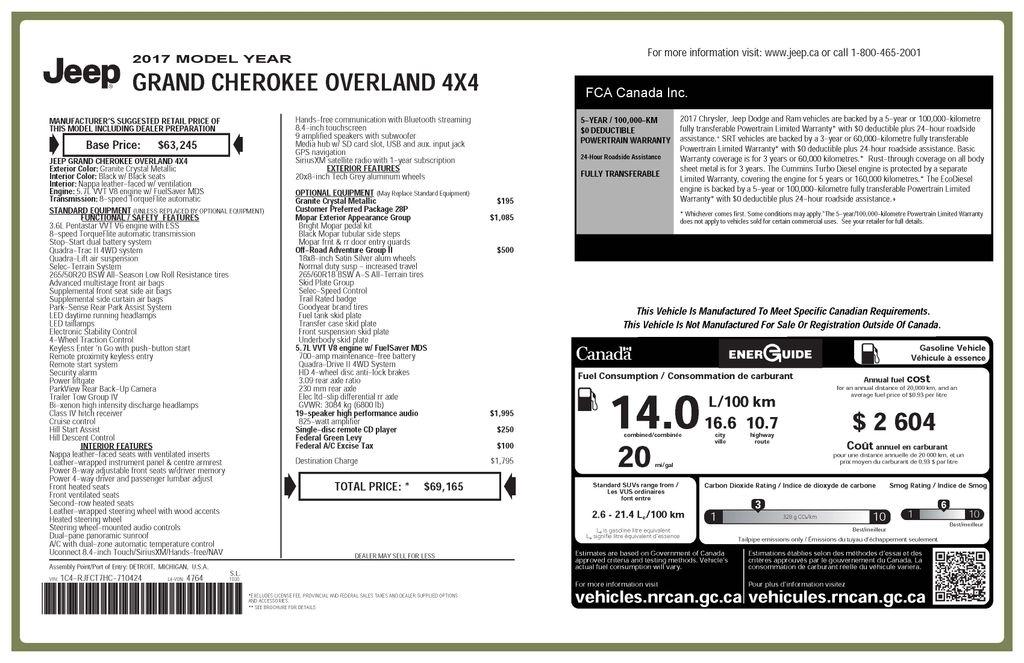 Jeep Grand Cherokee  2017