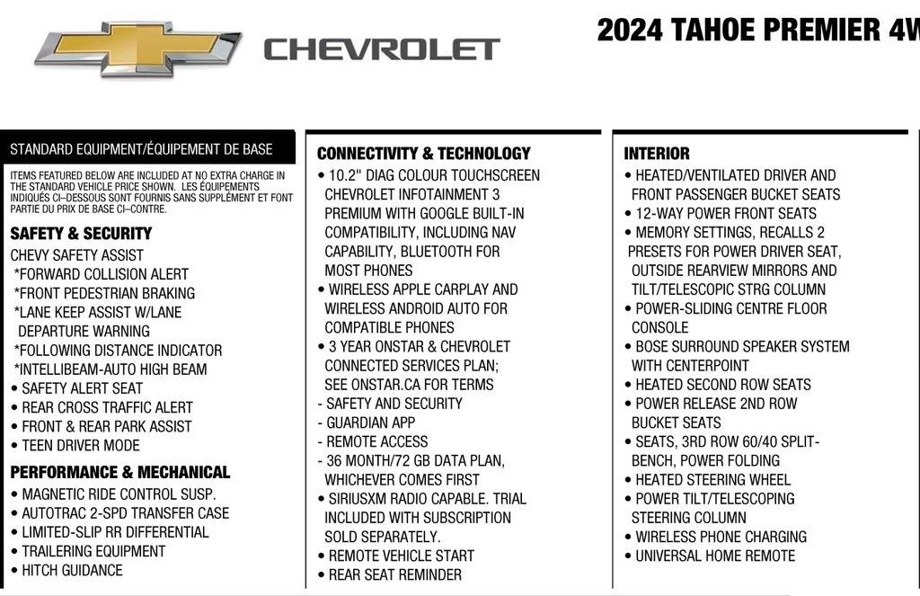 Chevrolet Tahoe Premier 4WD 2024