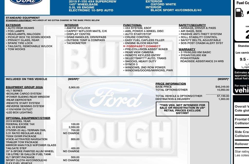 Ford F-150 XLT SuperCrew 6.5-ft. Bed 4WD 2019