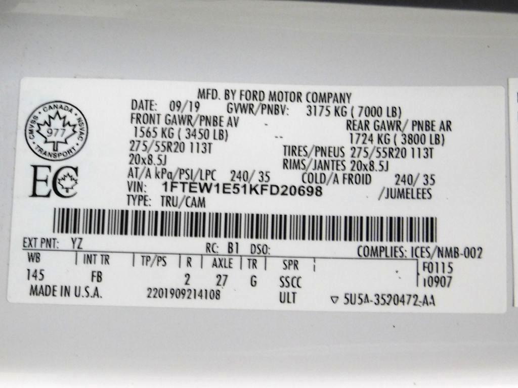 Ford F-150 XLT SuperCrew 6.5-ft. Bed 4WD 2019