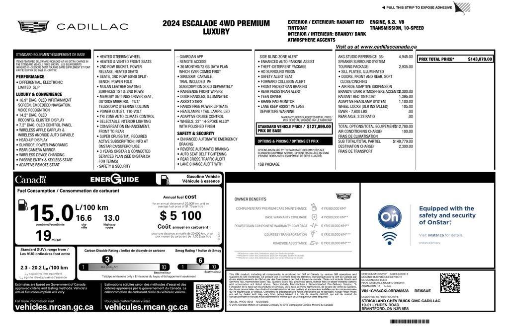 Cadillac Escalade Premium Luxury AWD 2024