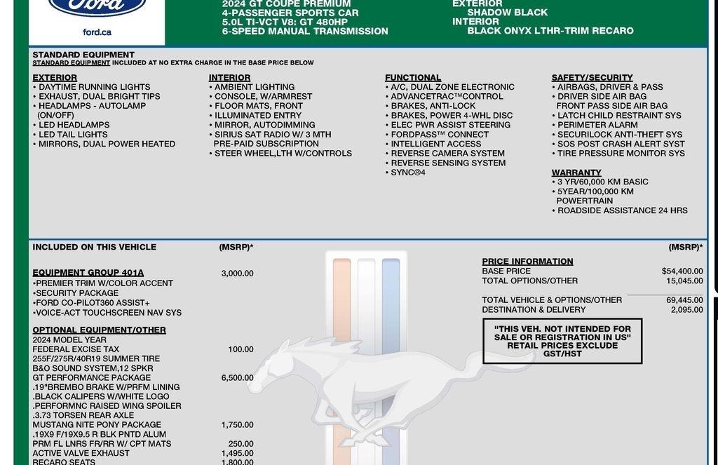 Ford Mustang GT Premium Coupe 2024
