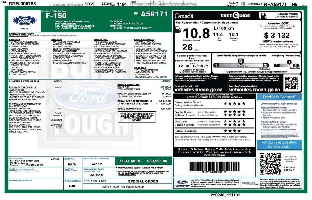 Ford F-150 Lariat SuperCrew 4WD 2024
