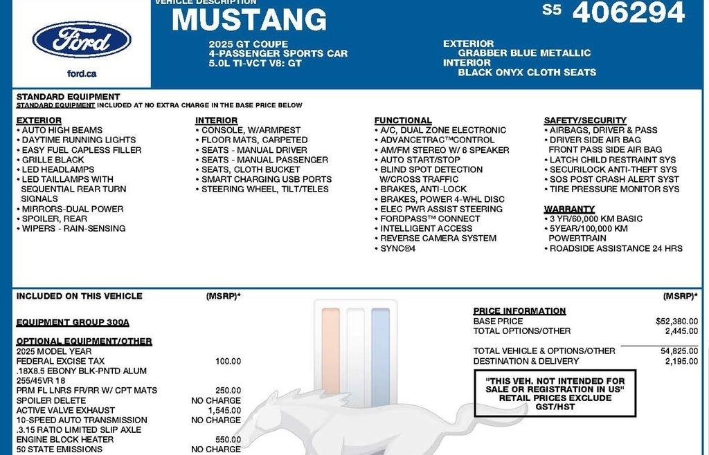 Ford Mustang GT Coupe 2025