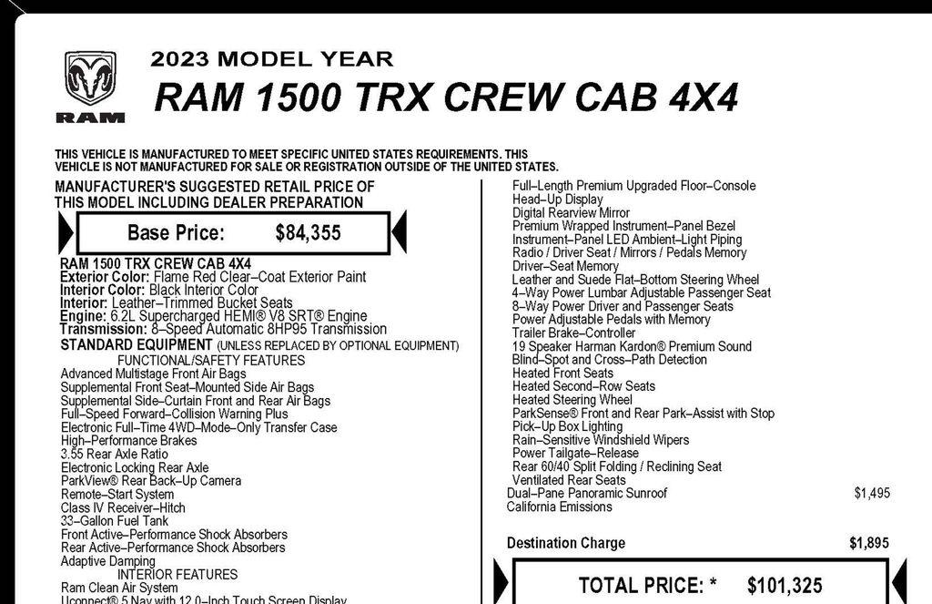 RAM 1500 TRX Crew Cab SB 4WD 2023
