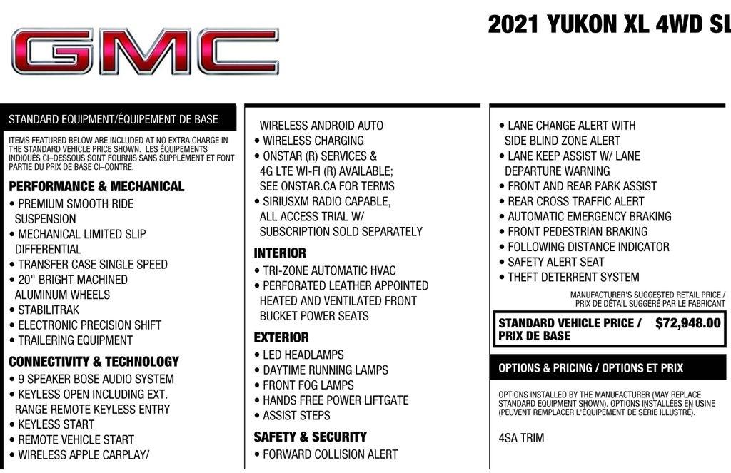 GMC Yukon XL SLT 4WD 2021