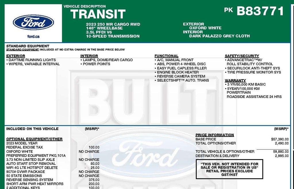 Ford Transit 250 Van 2023