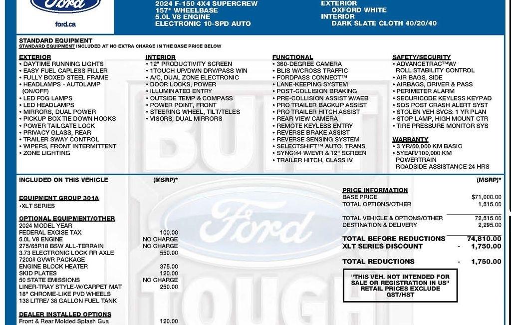 Ford F-150 XLT SuperCrew 4WD 2024
