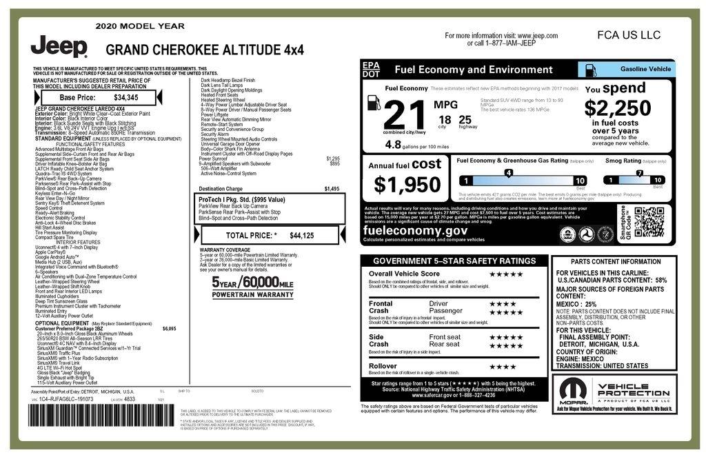Jeep Grand Cherokee Laredo 4WD 2020