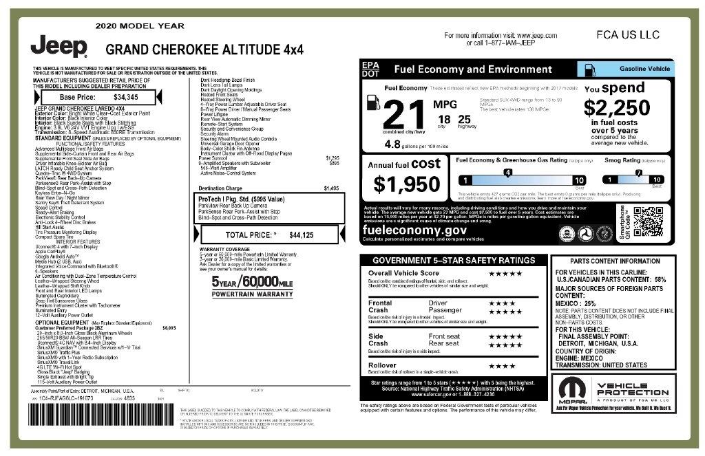 Jeep Grand Cherokee Laredo 4WD 2020
