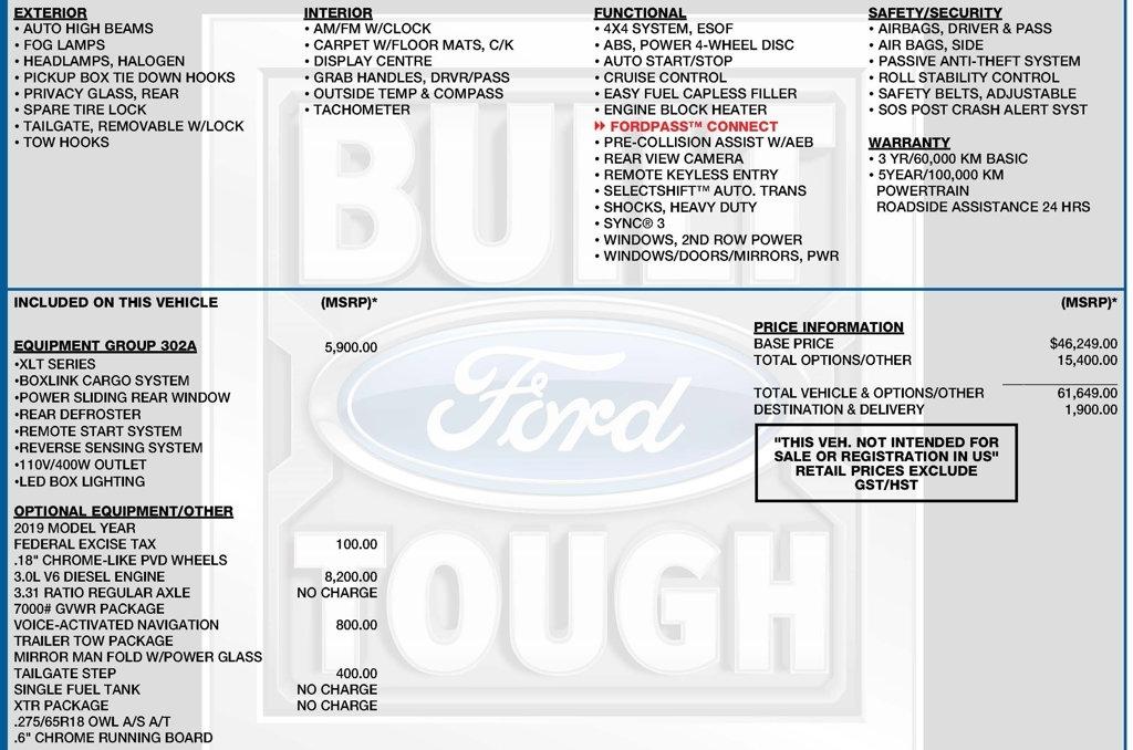 Ford F-150 XLT SuperCrew 6.5-ft. Bed 4WD 2019