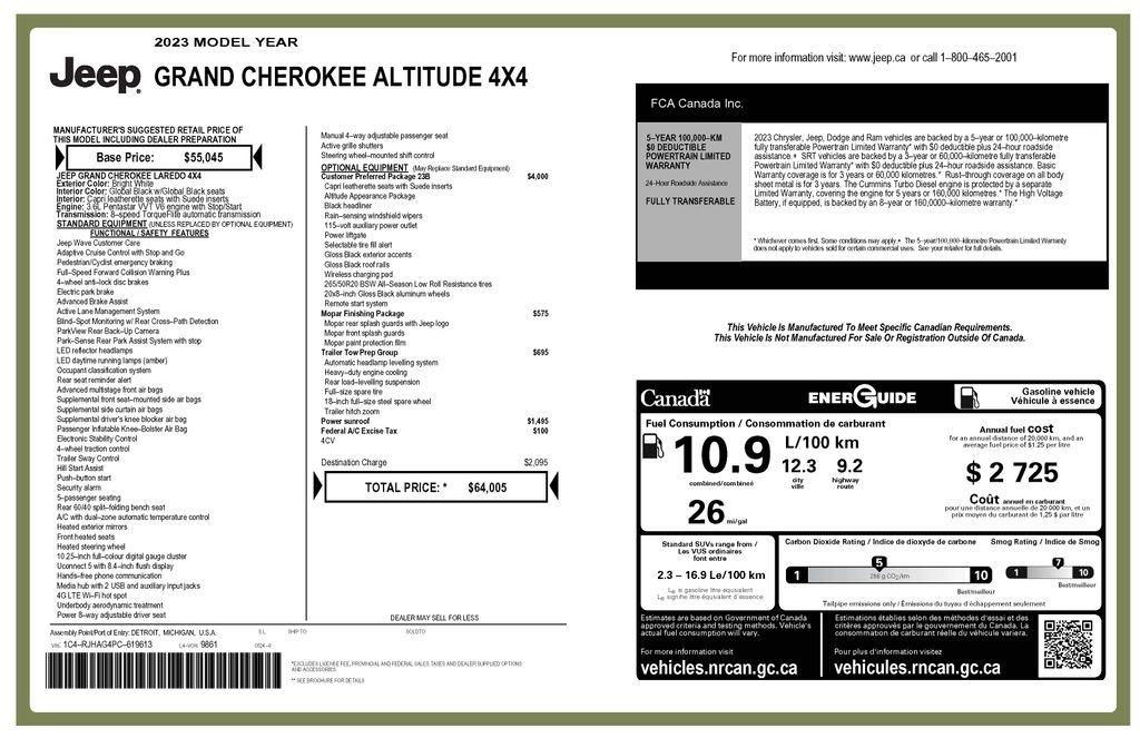Jeep Grand Cherokee Laredo 4WD 2023