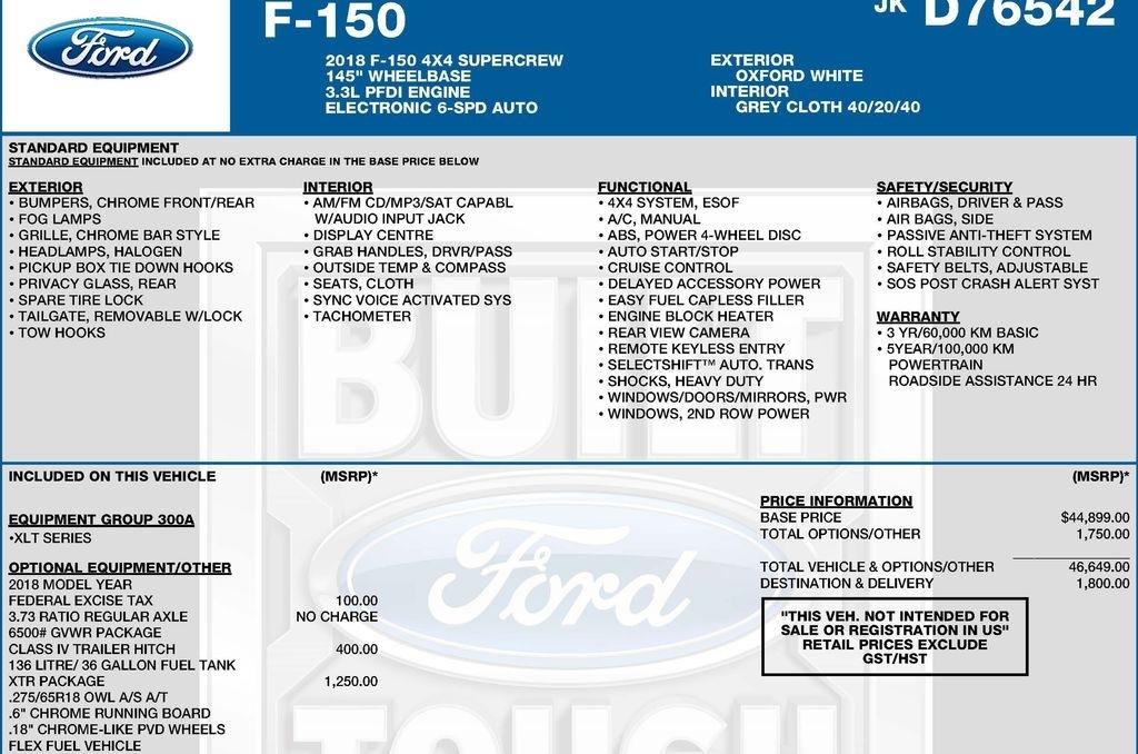 Ford F-150 XLT SuperCrew 4WD 2018