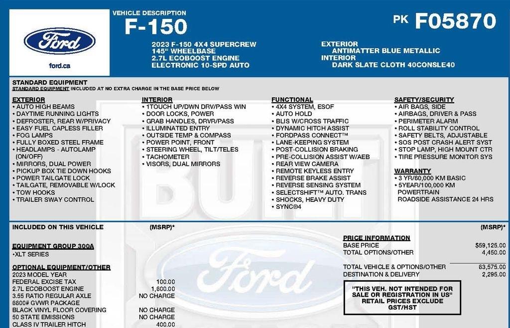 Ford F-150 XLT SuperCrew 5.5-ft. Bed 4WD 2023