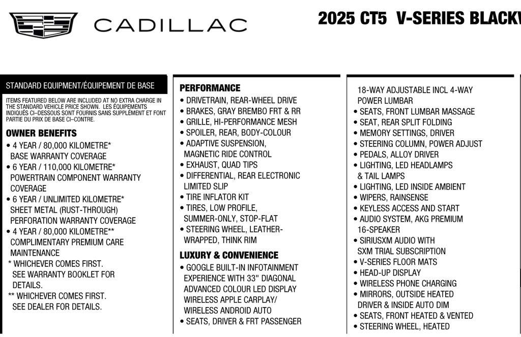 Cadillac CT5-V Blackwing Base 2025