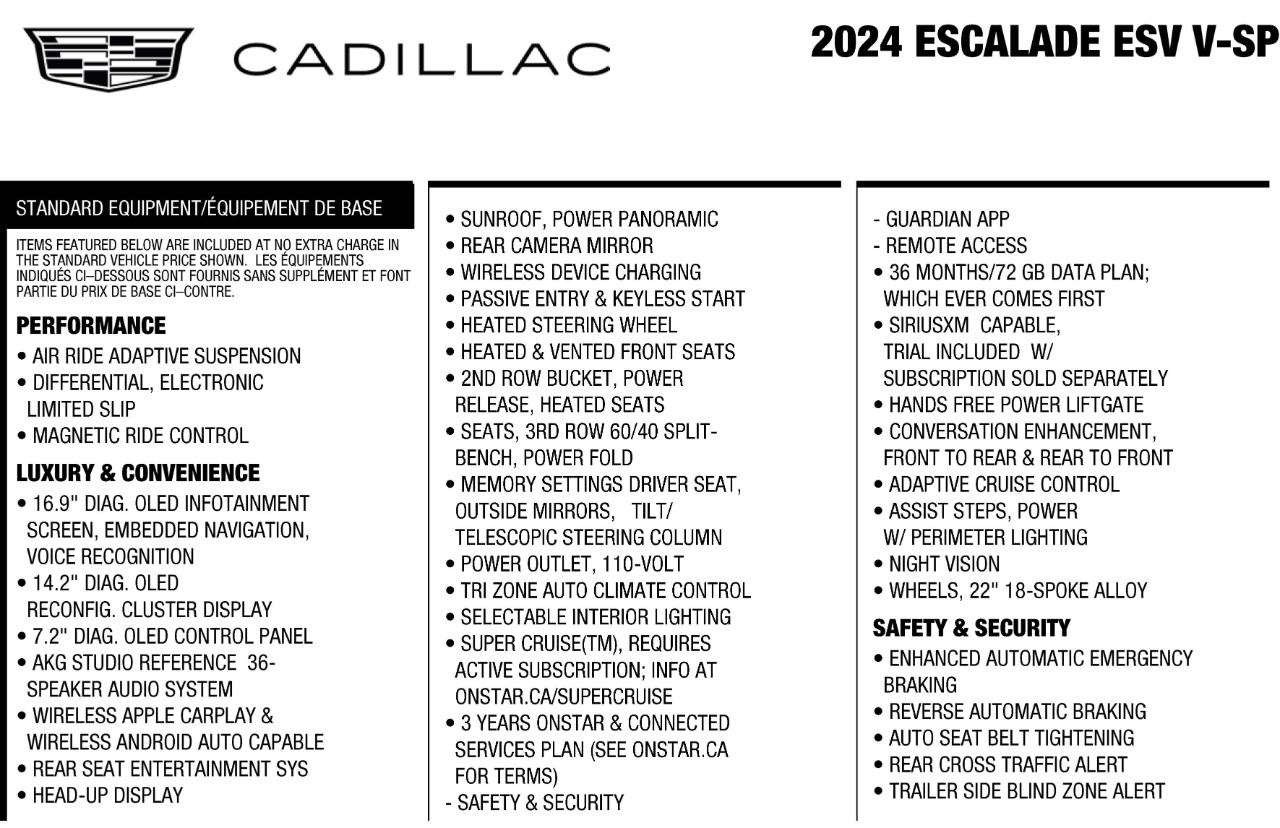 Cadillac Escalade ESV V 4WD 2024