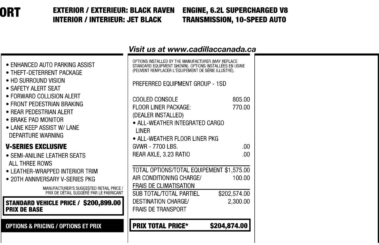 Cadillac Escalade ESV V 4WD 2024