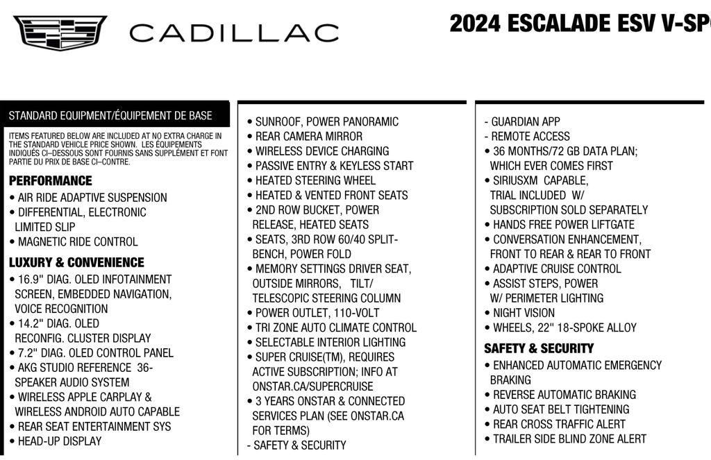 Cadillac Escalade ESV V 4WD 2024