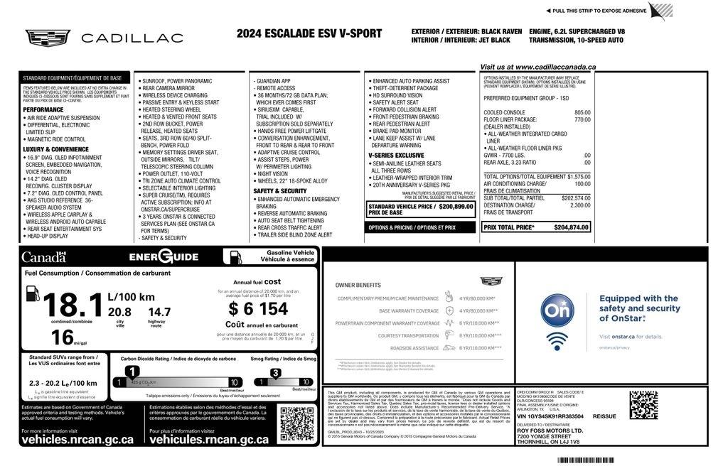 Cadillac Escalade ESV V 4WD 2024