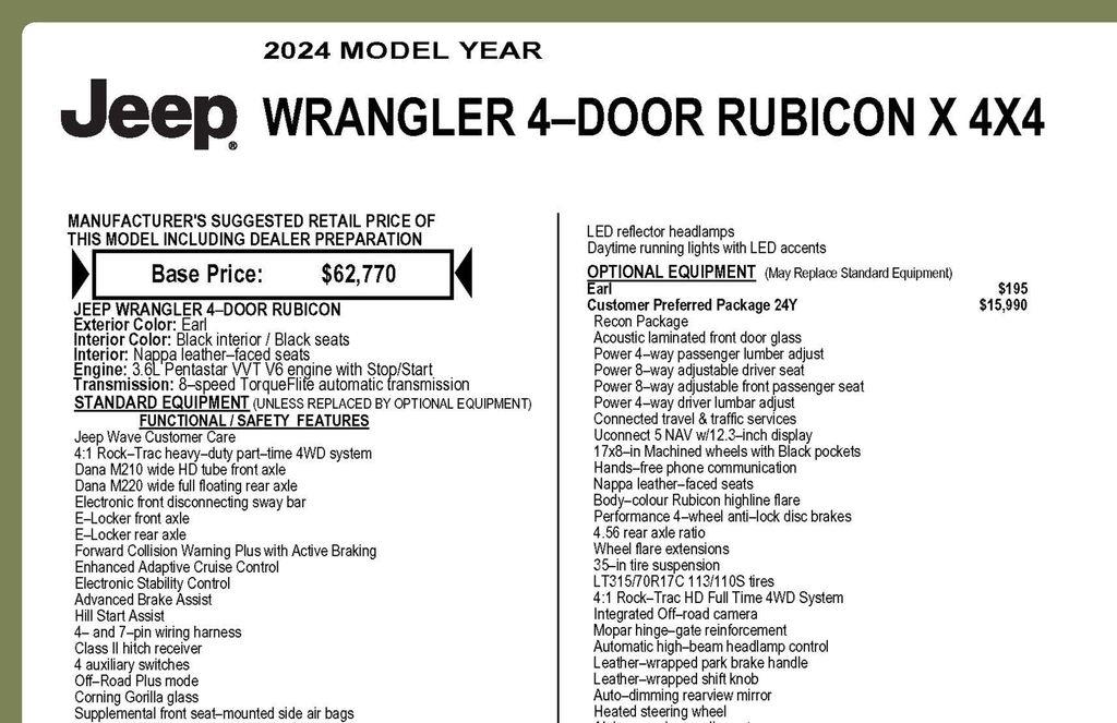 Jeep Wrangler Rubicon 2024