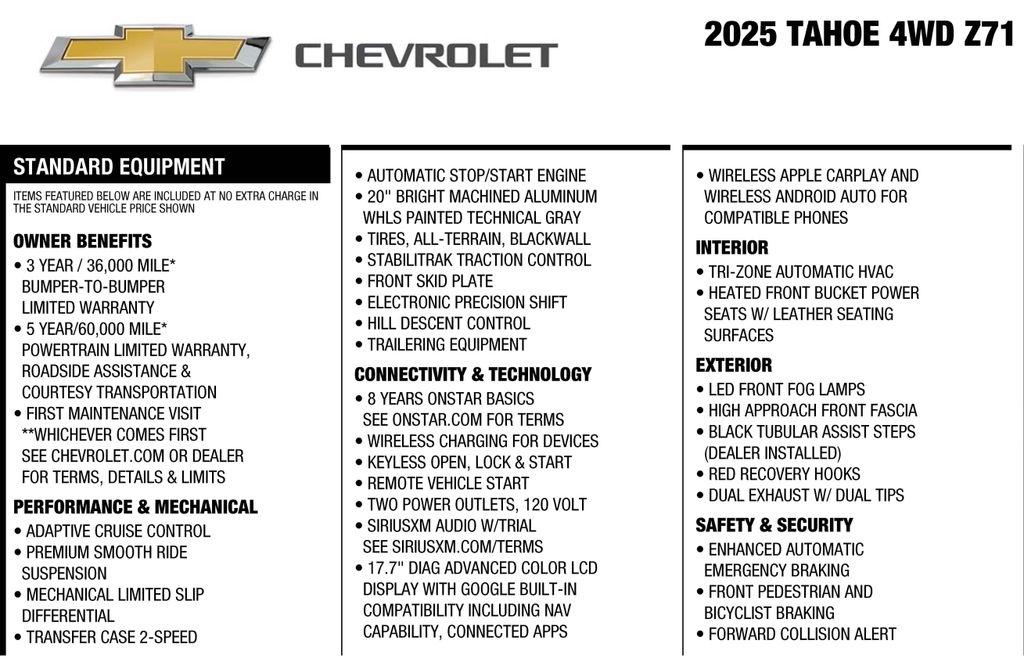 Chevrolet Tahoe Z71 2025