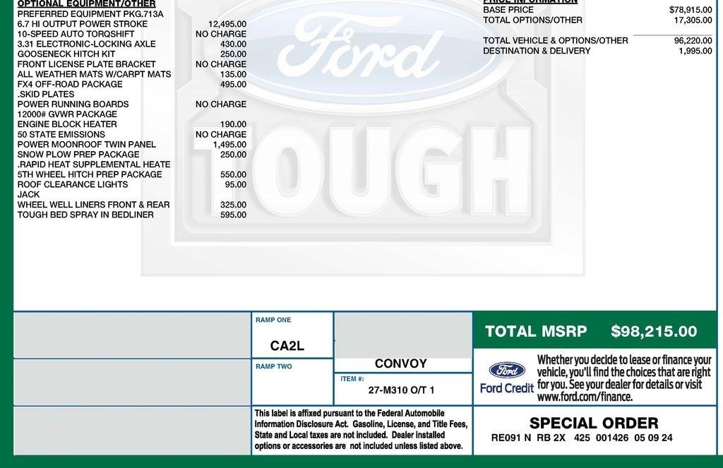 Ford F-350 SD Platinum Crew Cab Long Box 4WD 2024