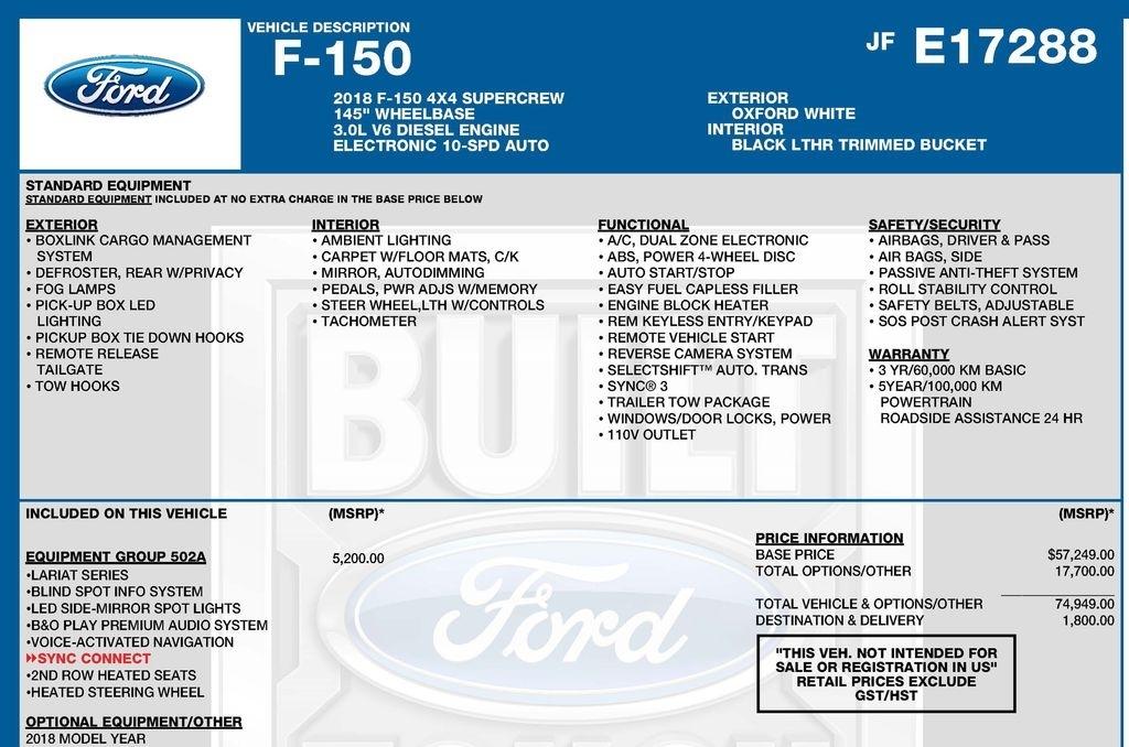 Ford F-150 Lariat SuperCrew 5.5-ft. Bed 4WD 2018